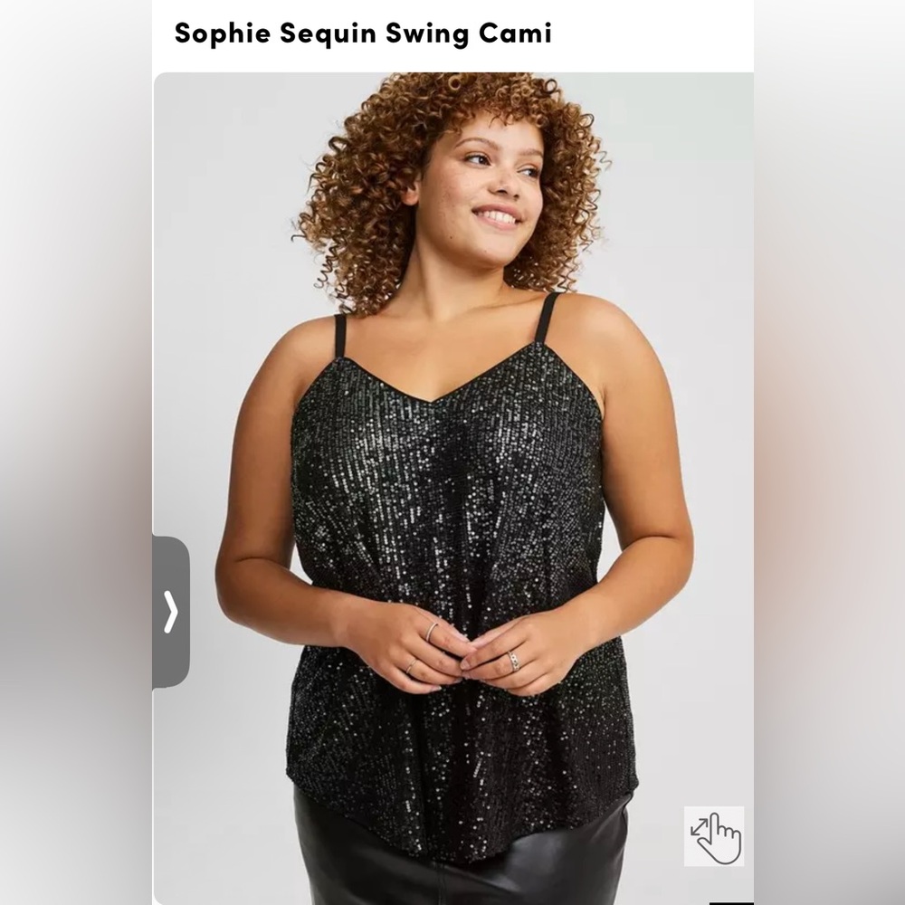 Torrid Black Sequin Swing Cami